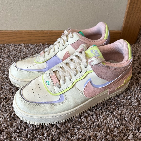 Nike Air Force 1 Shadows Pastels Pink and Purple - Picture 1 of 7